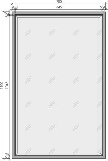 Зеркало Armadi Art Monaco 70см бордо/хром 566-RCR